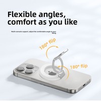 Support magnétique pour téléphone à double anneau avec fonction de rotation à angle réglable, support de bureau
