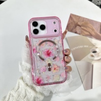Étui de téléphone portable incassable de haute qualité 3 en 1 avec impression de fleurs et de papillons pour SPARK 50 4G