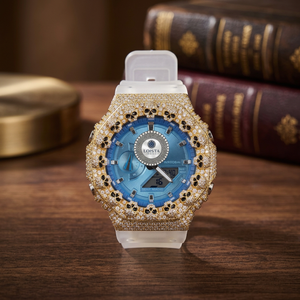 Montre en acier inoxydable 20 mm à mouvement à quartz et diamant moissanite sophistiqué, la plus vendue, idéale pour les cadeaux d'entreprise, les mariages et les fiançailles - Product Image 3