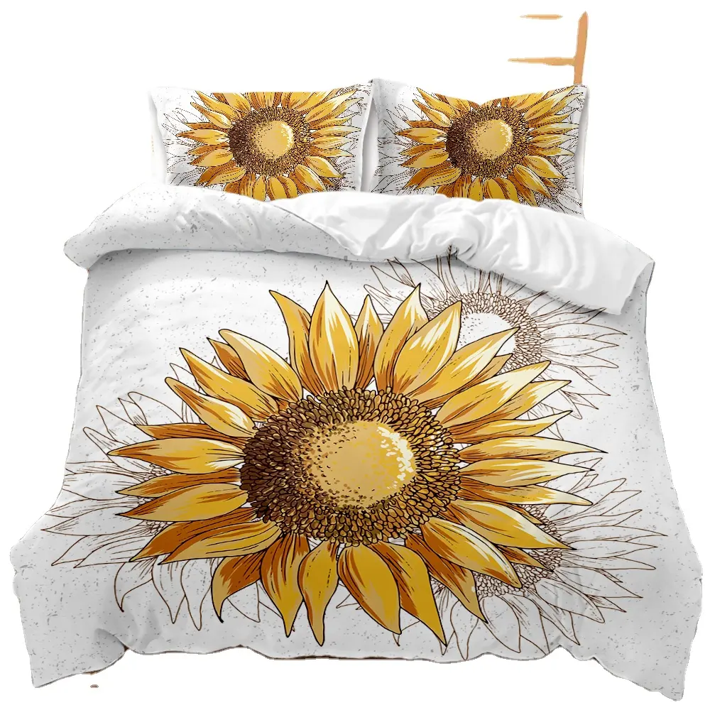 3D डिजिटल फूल मुद्रित Duvet कवर तकिया मामले बिस्तर बिस्तर शीट सेट 1 Duvet कवर 2 Pillowcase थोक <span class=keywords><strong>फैशन</strong></span> 3 pcs 3 Pcs