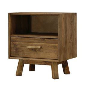 Wooden Bedside Cupboard Solid Wood Bed <strong>Sidetable</strong> One <strong>Drawer</strong> - Product Image 1