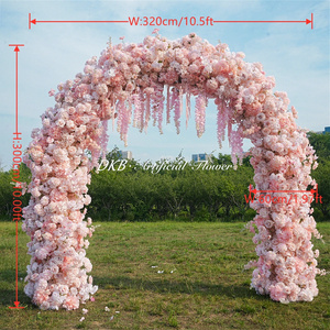 High Grade Artificial <b>Flower</b> Arch Creative pink U shape Floral Arch Durable Wedding Backdrop Decor with Innovative Layout - Product Image 2