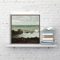 Affiche d'art paysager, vagues, peinture sur toile, reproductions d'art avec des peintures à l'huile célèbres pour la décoration de la maison