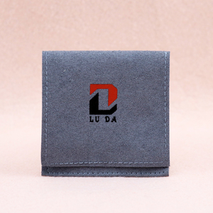 Custom Made Velvet Jewelry Gift Pouch Bags Jewelry Packaging & Display Faux Suede Envelope Pouch with logo Printed Wholesale - Product Image 5