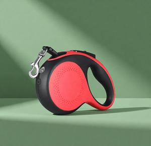 Correa Retráctil para Perro de 5 Metros, Roja/Negra, de Lujo, Personalizada, Clásica, Duradera, con Luz LED, Liberación Rápida, Bolsa para Excrementos, 30 kg, Venta al por Mayor - Product Image 1