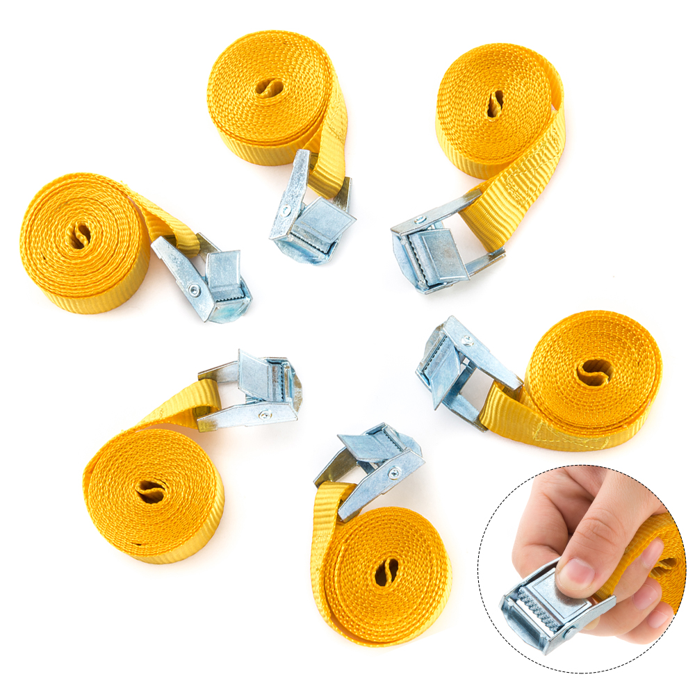 Желтые грузовые ремни для грузовиков, Сверхмощный Замок с пряжкой, толстые прочные нейлоновые ремни, крепежные ремни