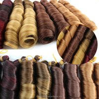 Extensions de cheveux bouclés en spirale de 22 pouces, 150g/paquet, tresses au crochet style French Curl, fibres soyeuses et résistantes à la chaleur, teintes