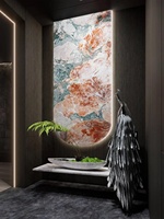 Dalle de marbre Rubeo de qualité supérieure, polie, sur mesure, design européen, pour comptoir de salle de bain, îlot, lavabo, meuble-lavabo, vente en gros