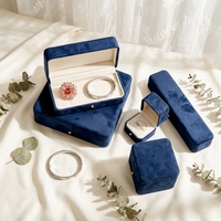 Boîte à bijoux de luxe en cuir PU pour bagues, colliers, boucles d'oreilles, bracelets – Coffret cadeau pour bijoux
