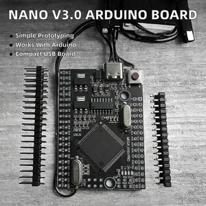 Carte de développement HSWH Nano V3.0 ATmega328P avec module USB CH340 et connecteurs à broches, UART suspendu librement compatible avec - Product Image 1