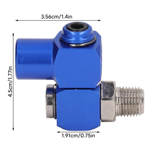 Dingyi Aluminum Pneumatic Fitting 14NPT Blue Anodized Rotary Joint for Pneumatic Tools - Product Image 1