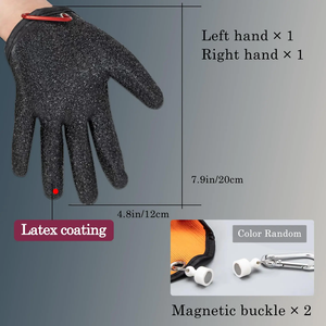 Gants de pêche avec aimant de libération rapide, gants de pêche professionnels pour pêcheurs, gants de pêche à séchage rapide, antidérapants - Product Image 6