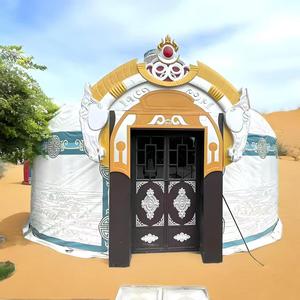 Yurt en bambou d'hiver de luxe moderne, type Ger/Tente, traditionnelle mongole, avec salle de bain, <span class=keywords><strong>camping</strong></span> de luxe en plein air, PVC et toile - Product Image 6