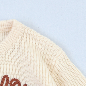 <span class=keywords><strong>Pull</strong></span> tricoté à la main personnalisé pour filles, <span class=keywords><strong>pull</strong></span> unisexe pour femmes et adolescentes, pour Noël, Thanksgiving, Pâques, fêtes, vêtements décontractés d'hiver - Product Image 5