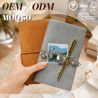 Carnets mignons DIY, blocs-notes promotionnels, cadeaux d'affaires, fournitures de bureau, journal A6 en cuir PU à trois volets, personnalisable, tendance, OEM