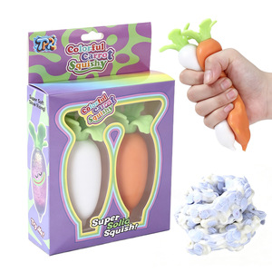 New Design Carrot Squishy Fidget Toy Filled <b>Building</b> <b>Block</b> <b>Soft</b> Funny No Rising Squeeze Toys for Party Favors - Product Image 2