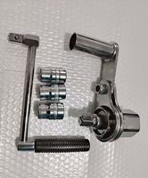 Llave Multiplicadora de Torque de Acero al Carbono Plateado, Ahorra Esfuerzo, Herramienta Portátil para Reparación de Neumáticos de Camiones y Coches, Kit de Emergencia para Vehículos, 5 Piezas Resistentes