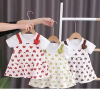 Nouvelle robe d'été pour bébé, mini robe à fleurs pour petite fille