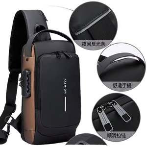 Sac à bandoulière vintage tendance, nouveau sac à main pour homme, sac de bureau, sac fourre-tout, sac de poitrine noir - Product Image 3