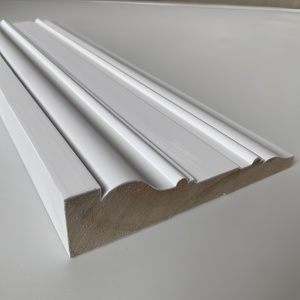 Plinthes décoratives en bois massif, design moderne, blanches, apprêtées, imperméables, pour usage intérieur - Product Image 6