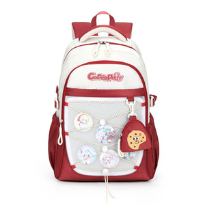 Sac à dos d'étudiant à fermeture éclair étanche de grande capacité Protection contre la réduction de la charge Doublure en polyester pour les élèves du primaire - Product Image 5