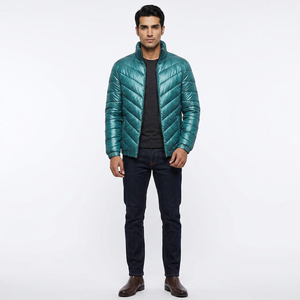 Veste d'hiver matelassée pour homme FINER THREADS - Personnalisable OEM, mélange polyester/coton, séchage rapide, coupe-vent, résistante à l'eau, légère - Product Image 1