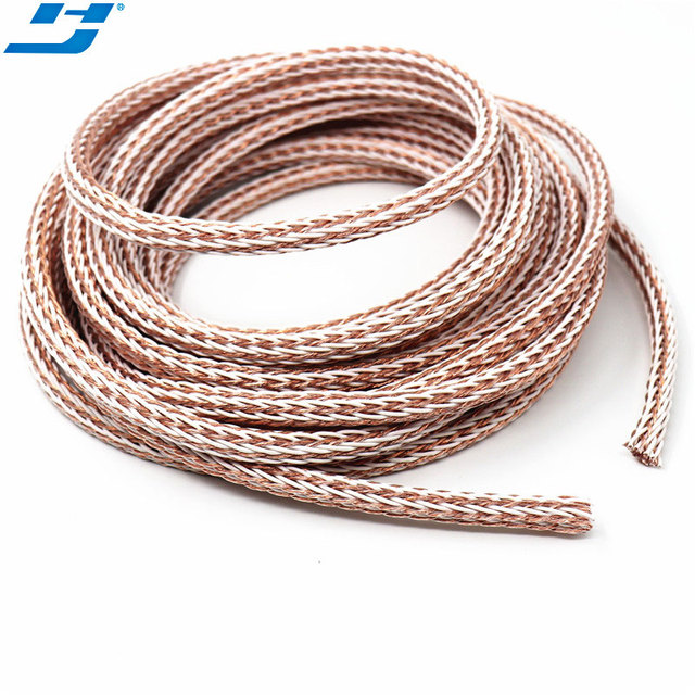 Hight Quality-12TC Hifi-Speaker-Cable Wire With 2 Banana-Plug to 4 Banana High End Breided 24 Core Speaker Cable