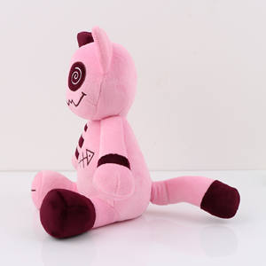Malizioso gatto demone rosa peluche morbida pelliccia pastello unico e carino compleanno da collezione - Product Image 4