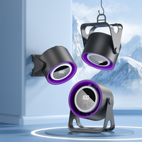 Ventilateur USB Pratique et Silencieux pour Dortoir, Mini Ventilateur de Bureau Rechargeable Longue Durée avec Lumière pour la Maison