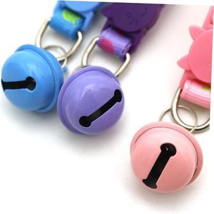 Collier de chat élégant en polyester avec cloche réfléchissante Design <span class=keywords><strong>unique</strong></span> Breakaway Motif solide Accessoire élégant pour chats et chiens - Product Image 5