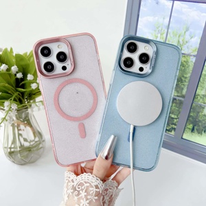 Tùy Chỉnh Pha Lê Rõ Ràng Bling Hút Từ Trường Hợp Điện Thoại Iphone14 15 Pro Max Kẹo Long Lanh Trong Suốt TPU + PC Chống Sốc Bán Buôn - Product Image 2