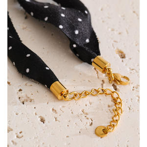 Jinyou jinyou 2919 חורף אופנה לבן נקודות פוליאסטר שרשרת תליון מצוף זהב נירוסטה מצופה זהב - Product Image 5