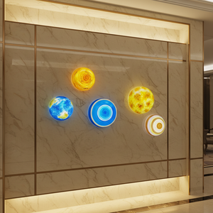 <span class=keywords><strong>Lampe</strong></span> LED créative en forme de globe terrestre avec lumière ambiante 6000K - Série minimaliste étoilée pour la décoration d'hôtels et de maisons - Product Image 2
