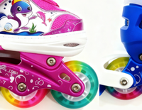 Patins à roulettes professionnels réglables à 4 roues pour enfants Chaussures de patins à roulettes à roues alignées