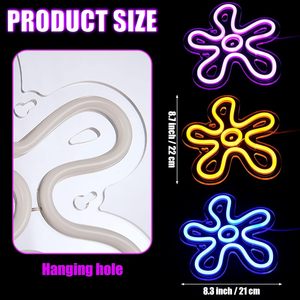 Neonawall – enseigne <span class=keywords><strong>néon</strong></span> LED en forme de fleur, 3 pièces, rétro, multicolore, décoration pour la maison, fête de mariage, cadeau pour enfants, vente en gros - Product Image 2