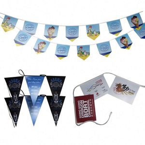 Cheap Polyester <b>Material</b> 14*21 String Flag Festival Party Celebration Decoration Outdoor Bunting Triangle Flag - Product Image 1
