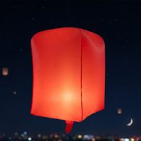 Lanternes LED Volantes Réutilisables, Lanternes en Papier Volantes pour Vœux, Étanches, Sans Flamme, Lumières Électriques Kongming pour Mariage, Fête, Festival