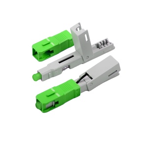 Conector Rápido de <span class=keywords><strong>Fibra</strong></span> <span class=keywords><strong>Óptica</strong></span> Verde de 54 mm SC APC para <span class=keywords><strong>Cable</strong></span> de Bajada FTTH con Baja Pérdida de Inserción para Uso Repetido en Redes - Product Image 1