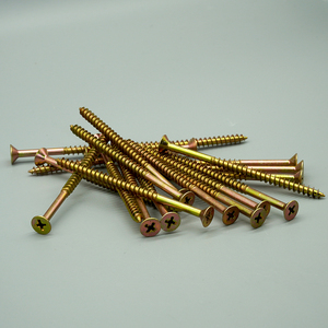 Tornillos Autorroscantes con Recubrimiento de Zinc Amarillo Personalizables para Herrajes de Puertas y Ventanas, Construcción de Edificios - Product Image 1