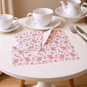 工厂销售粉色花朵植物图案三层原木浆长方形手纸，可定制包装 - Product Image 4