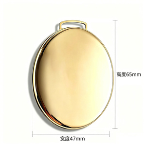 Luxury Gold Plated Oval Double Sided <b>Pocket</b> Cosmetic Mirror, Metal Travel Mirror Wholesale Gift - Product Image 3