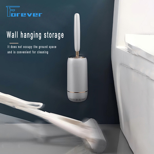 Ensemble de <span class=keywords><strong>brosse</strong></span> de <span class=keywords><strong>toilette</strong></span> en <span class=keywords><strong>silicone</strong></span> de style nordique de luxe à fixer au mur pour le nettoyage de la salle de bain, avec base en plastique pour <span class=keywords><strong>brosse</strong></span> de <span class=keywords><strong>toilette</strong></span> - Product Image 4