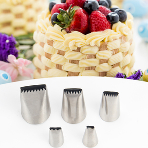 Set di punte per tubazioni in tessuto Basketweave, in acciaio inox 3D mezza fila ugelli per glassa intrecciati per torte di fiori strumento di decorazione per pasticceria <span class=keywords><strong>e</strong></span> fondente - Product Image 3