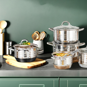 Juego de Utensilios de Cocina Ecológicos de Acero Inoxidable de 3 Piezas con Asa de Cordón, Olla para Leche, Olla para Sopa, Vaporera, Apto para Gas, para el <span class=keywords><strong>Hogar</strong></span> - Product Image 4