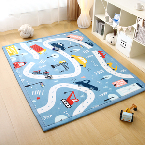 Alfombra de terciopelo de cristal grande lavable, Tatami grueso, antideslizante, alfombrilla de suelo para niños, bebés, niños pequeños, alfombrilla de juego para sala de estar - Product Image 2