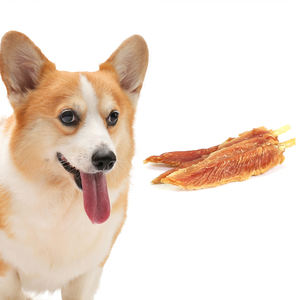 OEM ODM Aliments secs personnalisés pour animaux domestiques Filet de poulet séché à haute teneur en protéines sur bâton de roue de vache pour le dressage des dents Collations de récompense pour dressage de chiens - Product Image 1