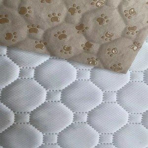 Incontinencia Micro Piel de melocotón Tejido de punto Mascotas Tren Tela Perro PEE Pad - Product Image 3