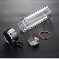 Bouteille de thé en verre Bouteille d'eau en verre avec infuseur à thé Bouteille d'infuseur de thé en verre
