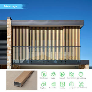 Panneaux de bardage en aluminium blanc crémeux imperméables à l'eau, à grain de bois vertical, pour la décoration extérieure du bois - Product Image 3