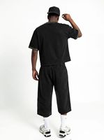 Nouvel ensemble personnalisé pour homme : T-shirt court à manches courtes, coupe boxy, délavé à l'acide, contrastant, motif camouflage, et pantalon vintage camouflage à double ceinture